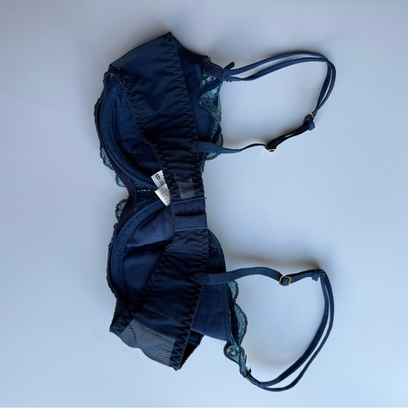 Vogue Lace Bra - Teal and Navy - Picture 5 of 5